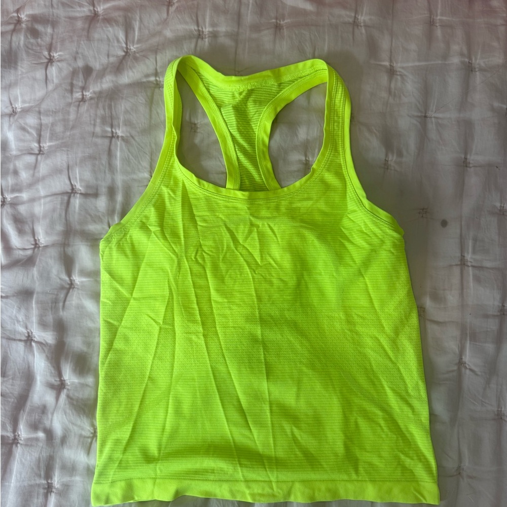 lululemon athletica Neon Yellow Racerback Tank